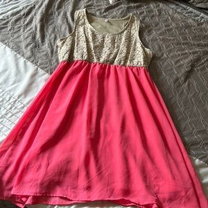 PINK BLUSH-Lrg-pink spring dress